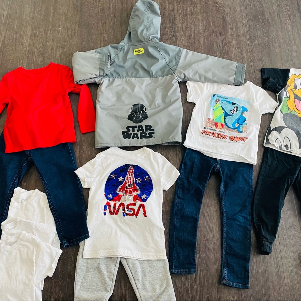 4T/5T Star Wars Rain Jacket & miscellaneous outfits